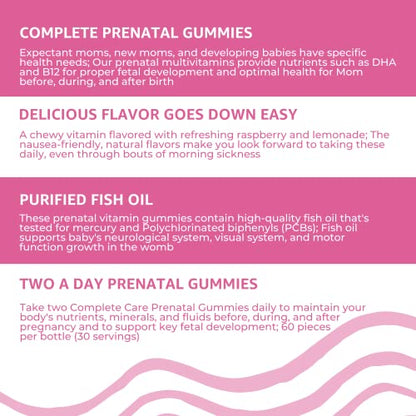 Baby Blues Prenatal Gummies: Complete Multivitamin with DHA + EPA Omega 3s