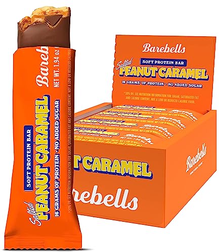 Barebells Soft Protein Bars Salted Peanut Caramel - 12 Count, 1.9oz Bars - Protein Snacks 