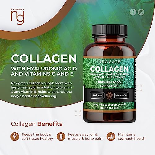 Newgate Labs Marine Collagen 350mg with Hyaluronic Acid, Vitamin C & Vitamin E