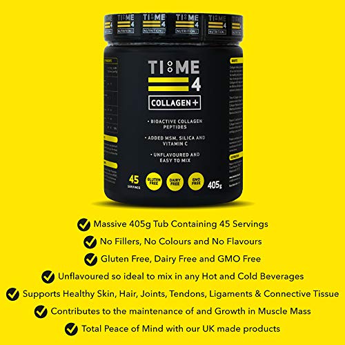 Time 4 Collagen + 45 Servings – Pure Hydrolysed Collagen Powder for Women & Men