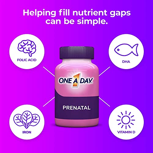 One A Day Women's Prenatal 1 Multivitamin including Vitamin A, Vitamin C, Vitamin D, B6, B12, Iron