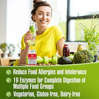 Best Digestive Enzymes for Women & Men with Lactase Lipase Amylase