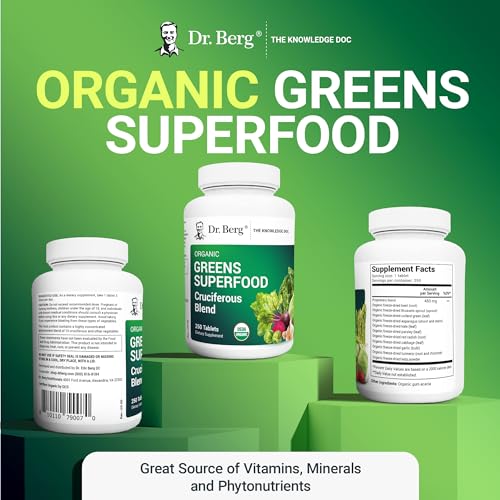 Dr. Berg's Greens Superfood Cruciferous Vegetable Tablets - Vegetable Supplements