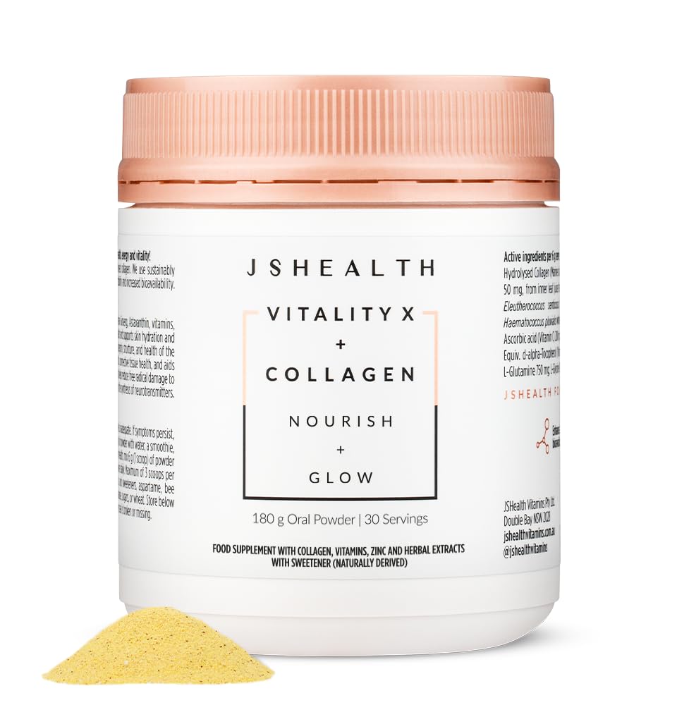 JSHealth Vitamins Vitality X + Collagen - Beauty Powder Supplement with Vitamins C & E