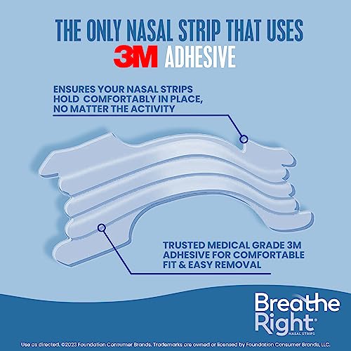 Breathe Right Nasal Strips | Extra Strength | Clear | For Sensitive Skin