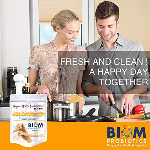 Biom Probiotics Prebiotics Boric acid Suppositories . Feminine Health Probiotic for Infections