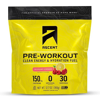 Ascent Pre Workout Powder - Preworkout for Men & Women with No Artificial Ingredients