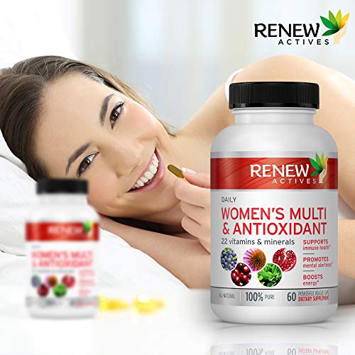 Renew Actives Women's Multi-Vitamin & Antioxidant: Daily Health Supplement for Woman