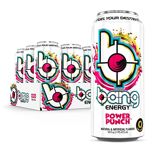 Bang Energy Power Punch, Sugar-Free Energy Drink, 16-Ounce (Pack of 12)