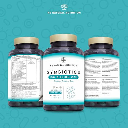 Probiotics 150 Billion CFU - 20 Strains with Prebiotics & Zinc. Highest Concentration