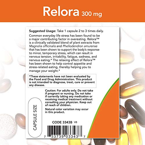 NOW Supplements, Relora 300 mg (a Blend of Plant Extracts from Magnolia officinalis