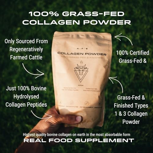 APE Nutrition Collagen Powder Peptides - Type 1 & 3 Bovine Collagen Protein, 100% Grass-Fed & Finished, Ancestral Supplement UK