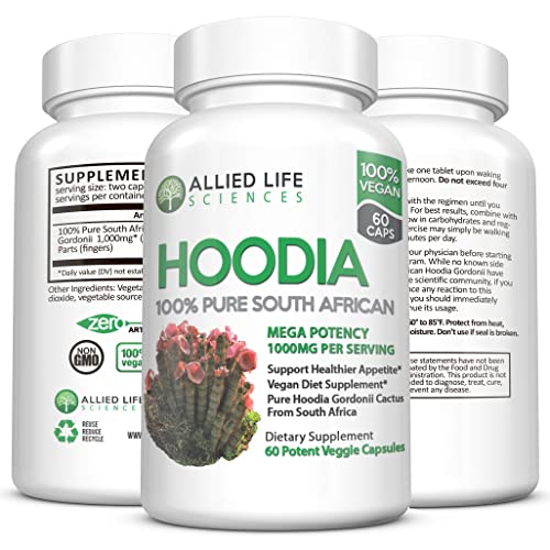 Hoodia Gordonii - Natural Vegan Appetite Suppressant Pills. Stimulant Free Unlike Most Diet Pills