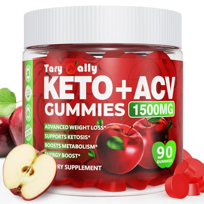 Tary Nally Keto ACV Gummies, 1500MG Advanced Keto Acv Gummies for Men & Women