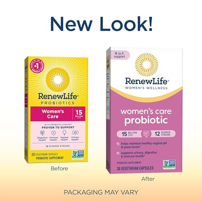 Renew Life Women's Probiotic Capsules, Supports pH Balance for Women, Vaginal, Urinary