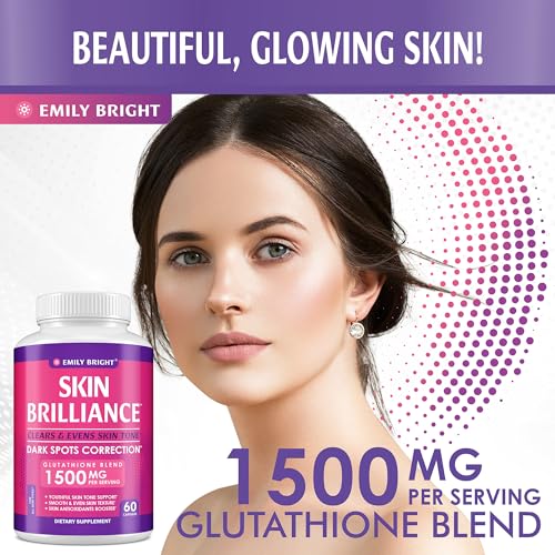 Glutathione Capsules - 1,500mcg Glutathione Supplement - Skin Tone Enhancer - Targets