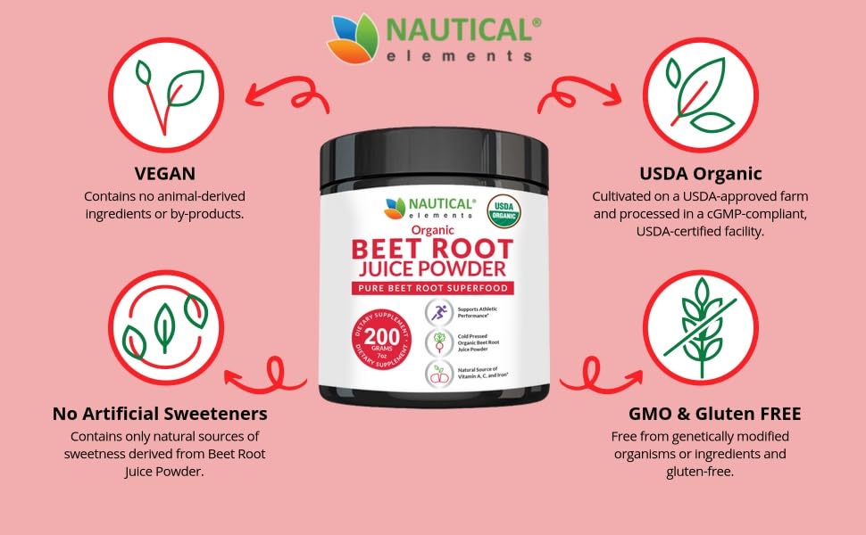 Beet Juice Powder Organic - Cold Pressed - 20:1 Concentrate - Concentrated Beet Root