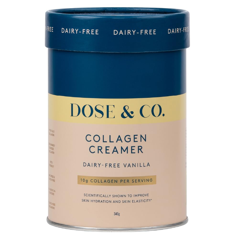 Dose & Co Dairy-Free Collagen Creamer - Vanilla 340g, Vanilla