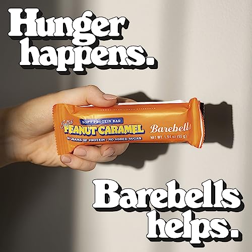 Barebells Soft Protein Bars Salted Peanut Caramel - 12 Count, 1.9oz Bars - Protein Snacks