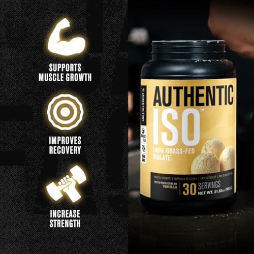 Jacked Factory Authentic ISO Grass Fed Whey Protein Isolate Powder - Low Carb