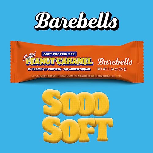 Barebells Soft Protein Bars Salted Peanut Caramel - 12 Count, 1.9oz Bars - Protein Snacks