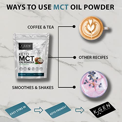 Keto MCT Oil Powder Pure Coconut MCT Keto Coffee Creamer | Premium Quality C8 Easily Absorbed & Digested - Ideal for Paleo & Vegan Diets