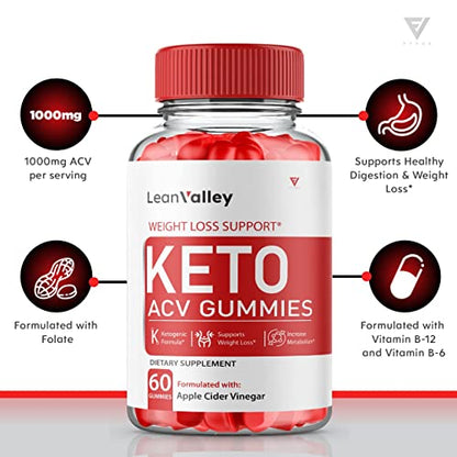 (2 Pack) Lean Valley Keto ACV Gummies Advanced Weight Loss Formula - Lean Valley