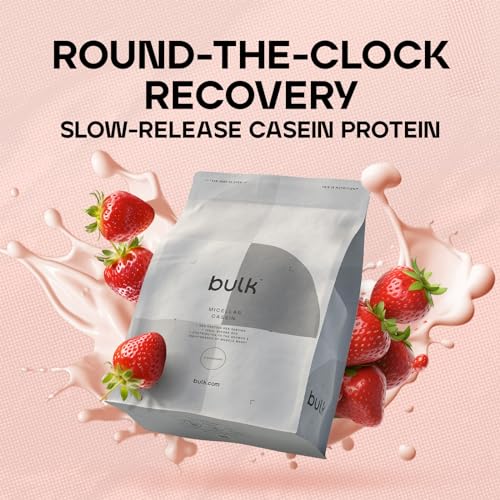 Bulk Micellar Casein Protein Powder, Protein Shake, Strawberry, 500 g, Packaging May Vary