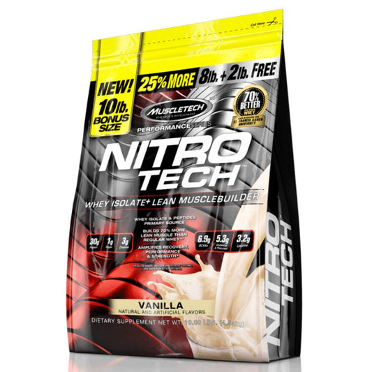 MuscleTech Nitro-Tech Whey Protein Powder Isolate & Peptides | Protein 