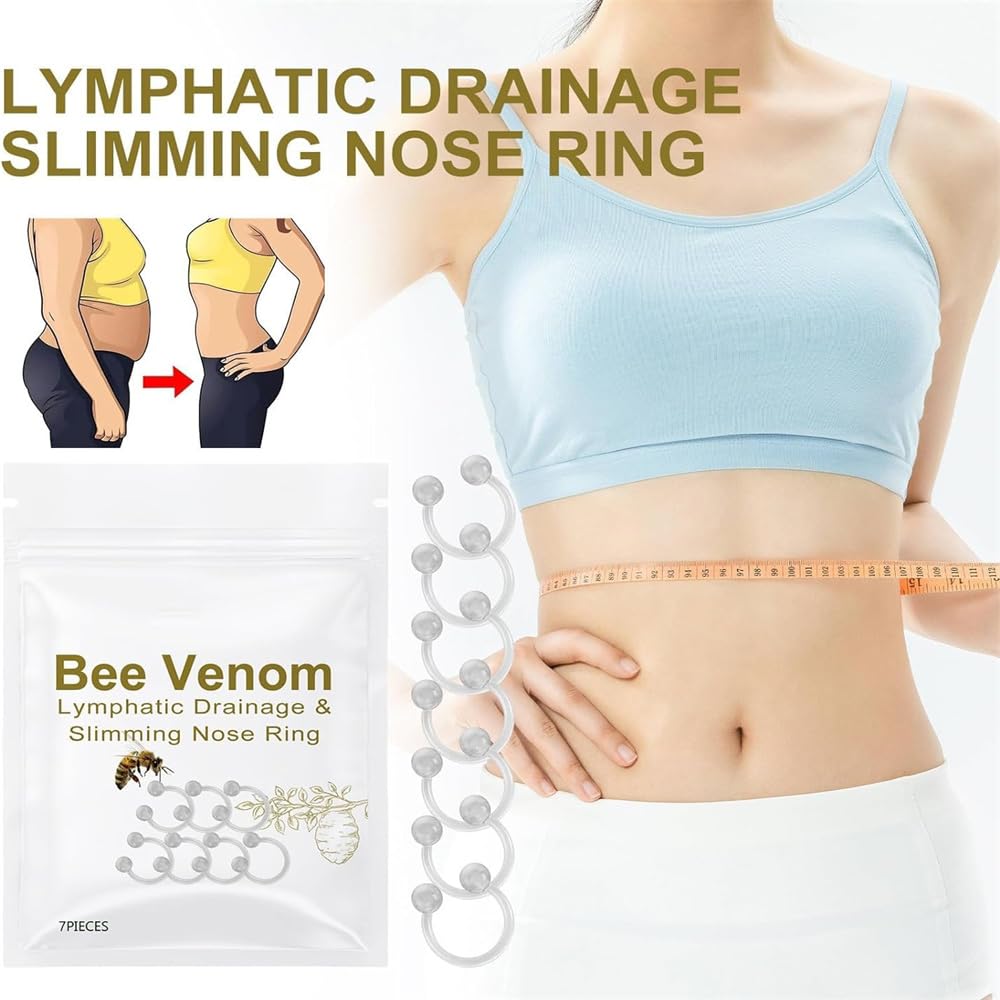 Bee Venom Lymphatic Drainage Nose Ring, Bee Venom Slimming Nose Ring, Bee Venom Lymphatic Drainage