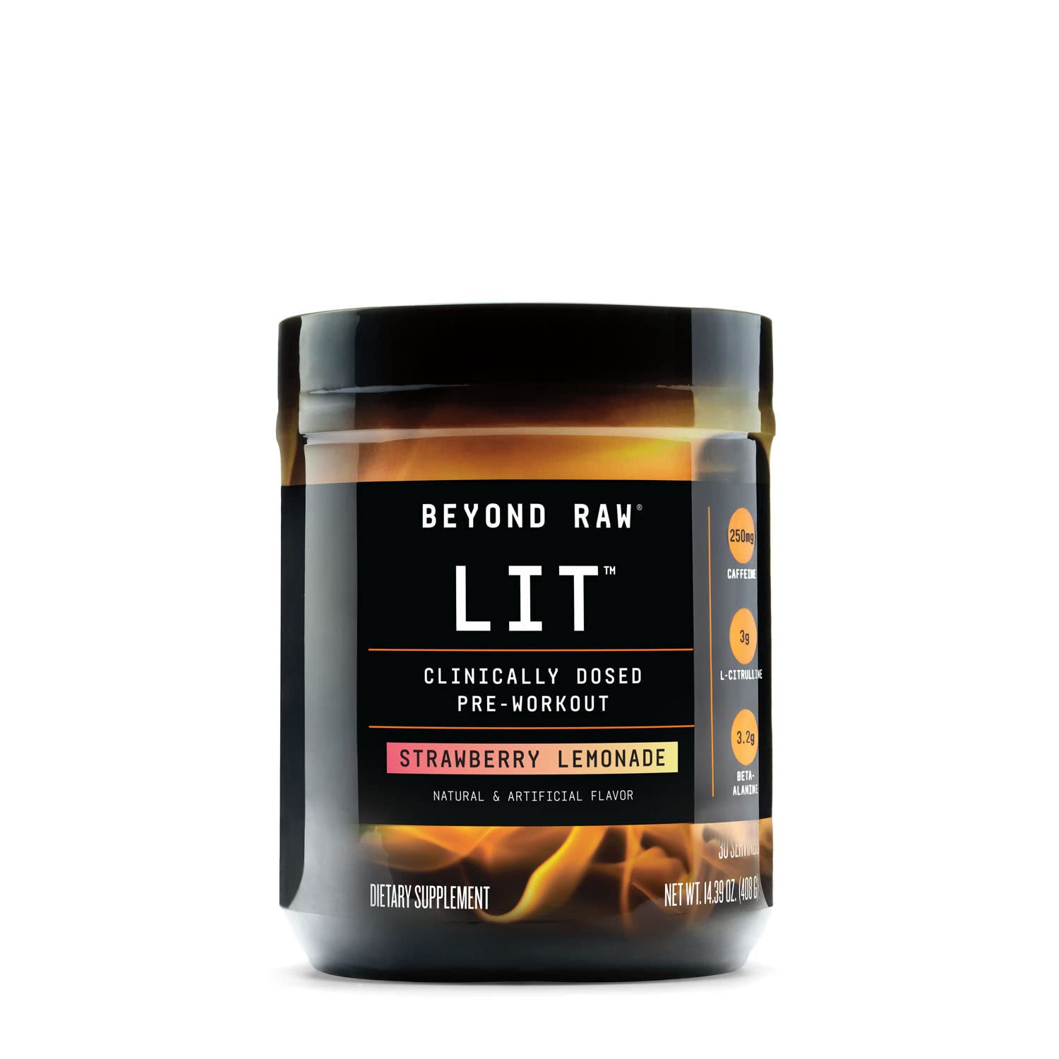 BEYOND RAW LIT | Clinically Dosed Pre-Workout Powder | Contains Caffeine, L-Citrulline