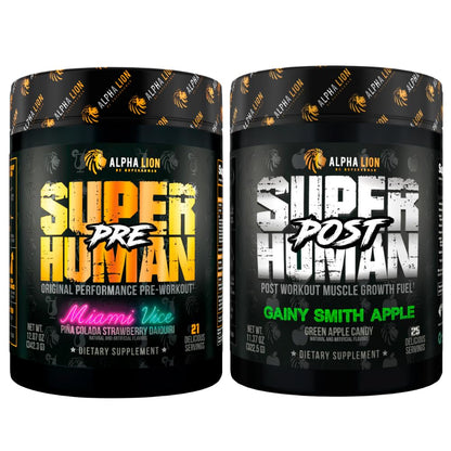 ALPHA LION Superhuman Pre Workout Powder & Post Workout Recovery Bundle