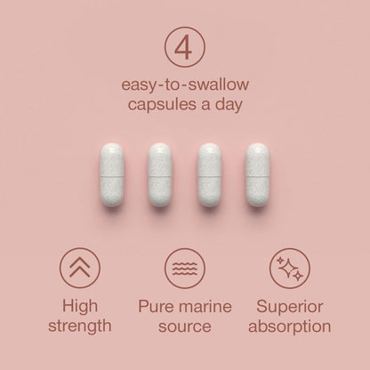 Marine Collagen Capsules 2400mg - with Hyaluronic Acid & Vitamin C - High Strength Collagen Supplements for Women & Men