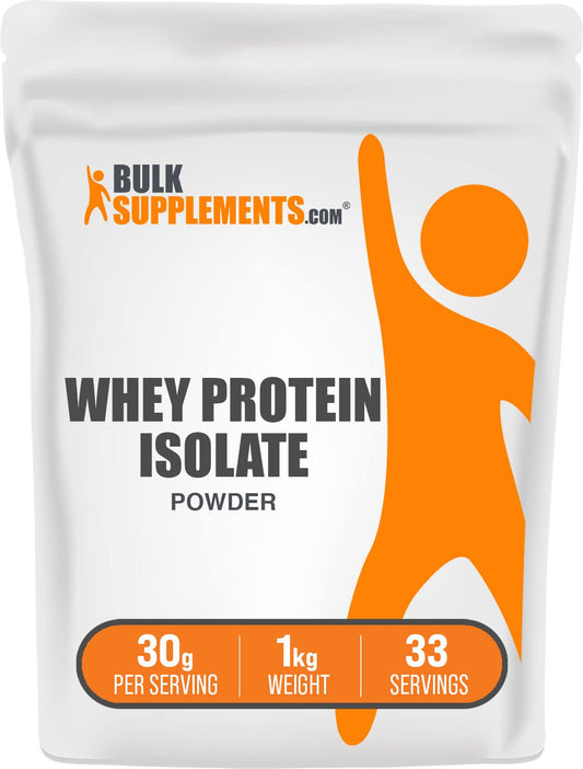 BulkSupplements.com Whey Protein Isolate Powder - Protein Supplement - Protein Powder 