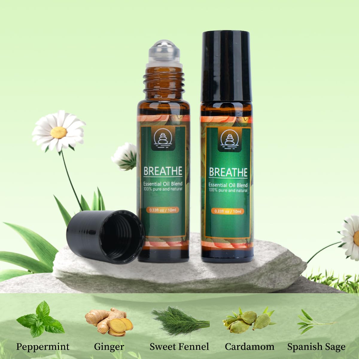 Breathe Easy Essential Oil Blend - Relief for Allergy, Sinus, Cough, and Congestion - Therapeutic