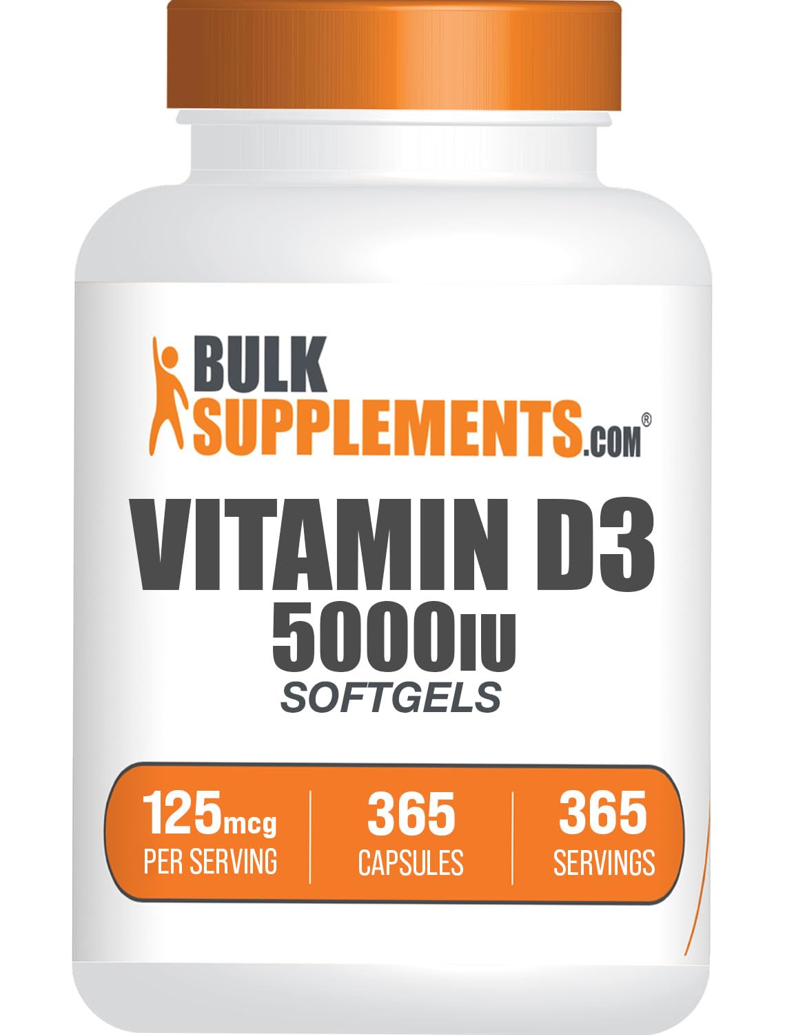 BULKSUPPLEMENTS.COM Vitamin D3 5000IU Softgels - Cholecalciferol, D3 Supplement