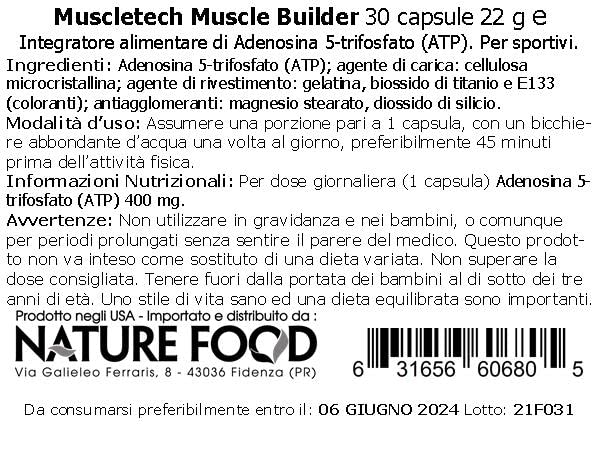 MuscleTech Muscle Builder, Muscle Building Supplements , 30 Pills