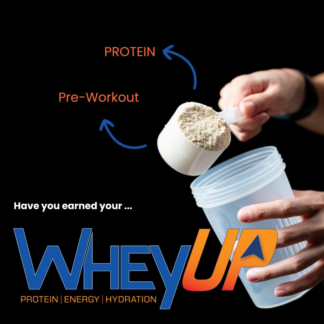 WheyUP Clear Whey Isolate Protein Powder, Blue Raspberry - 150mg Caffeine - 20 Servings