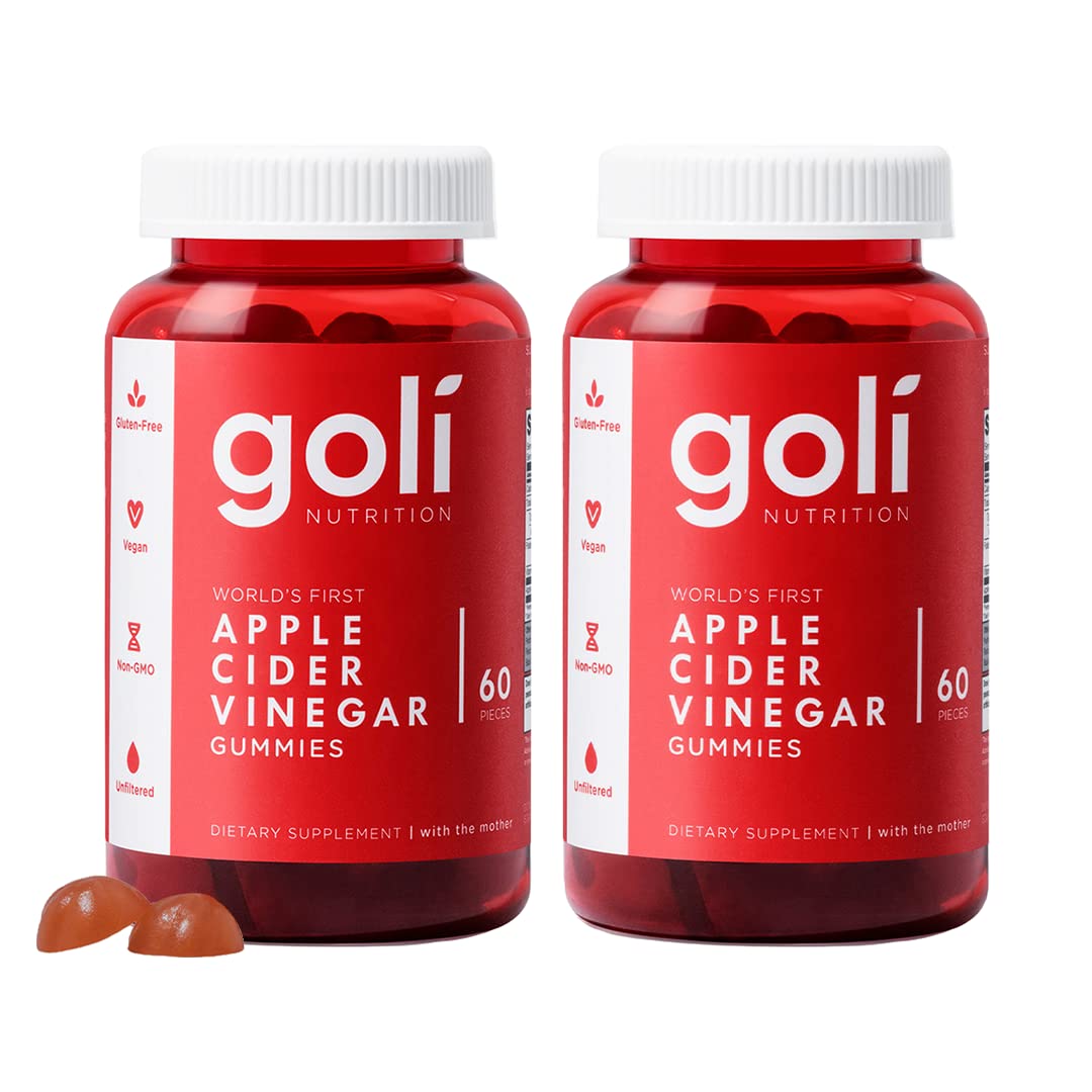 Goli Nutritional Supplement, Apple Cider Vinegar Gummy Vitamins Nutrition, 2 Pack 