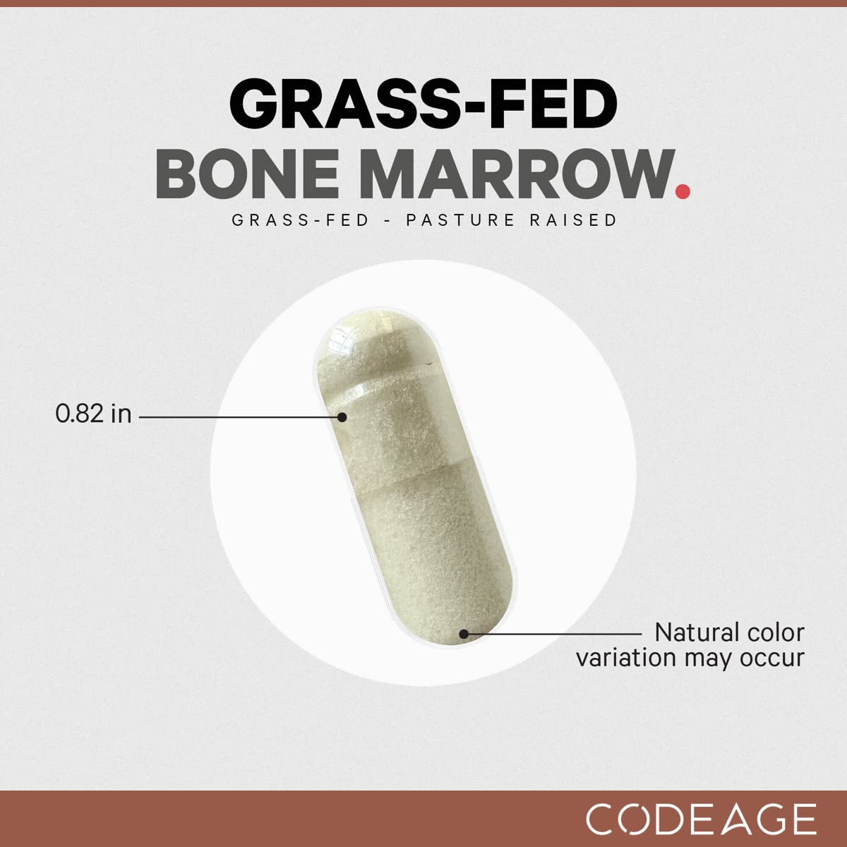 Codeage Grass Fed Bone Marrow, Full Spectrum Whole Bone Extract