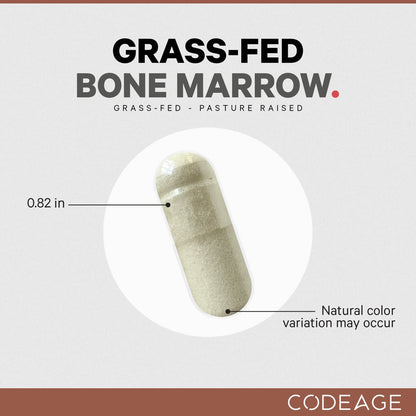 Codeage Grass Fed Bone Marrow, Full Spectrum Whole Bone Extract