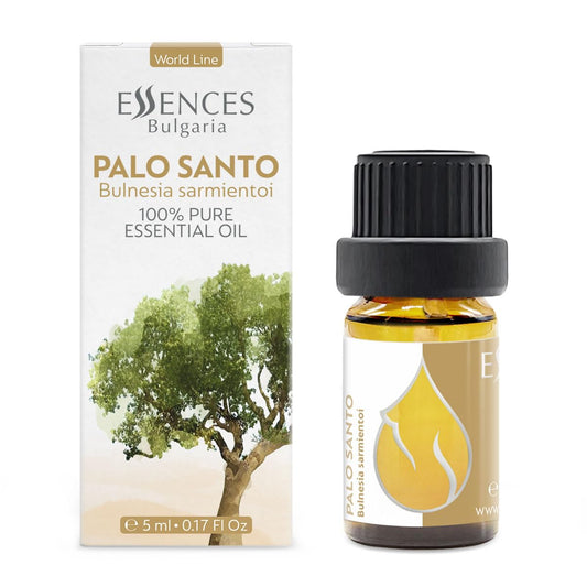 Essences Bulgaria Palo Santo Essential Oil 0.17 Fl Oz 5ml Bulnesia Sarmientoi - 100% Pure Natural
