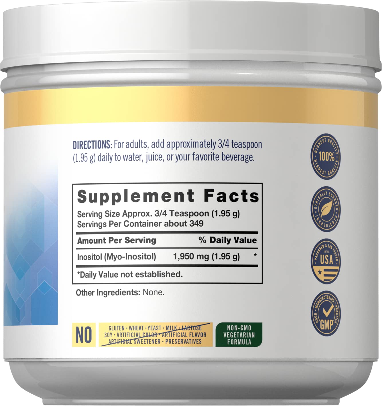 Carlyle Myo-Inositol Powder Supplement | 1.5 lbs | Naturally Occuring Compound