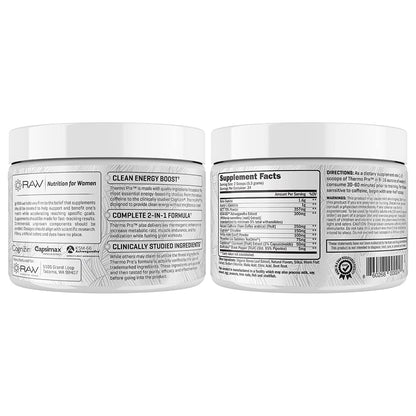 RAW Synergies Pre Workout Thermogenic Fat Burner Powder for Women and Men,