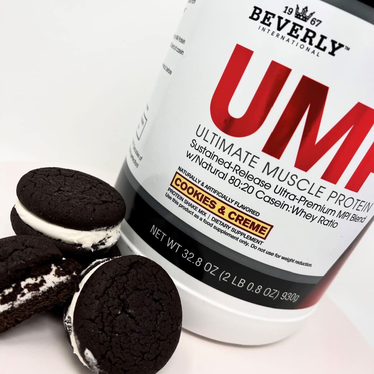 Beverly International UMP Protein Powder, Cookies & Cream. Unique Whey-Casein Ratio