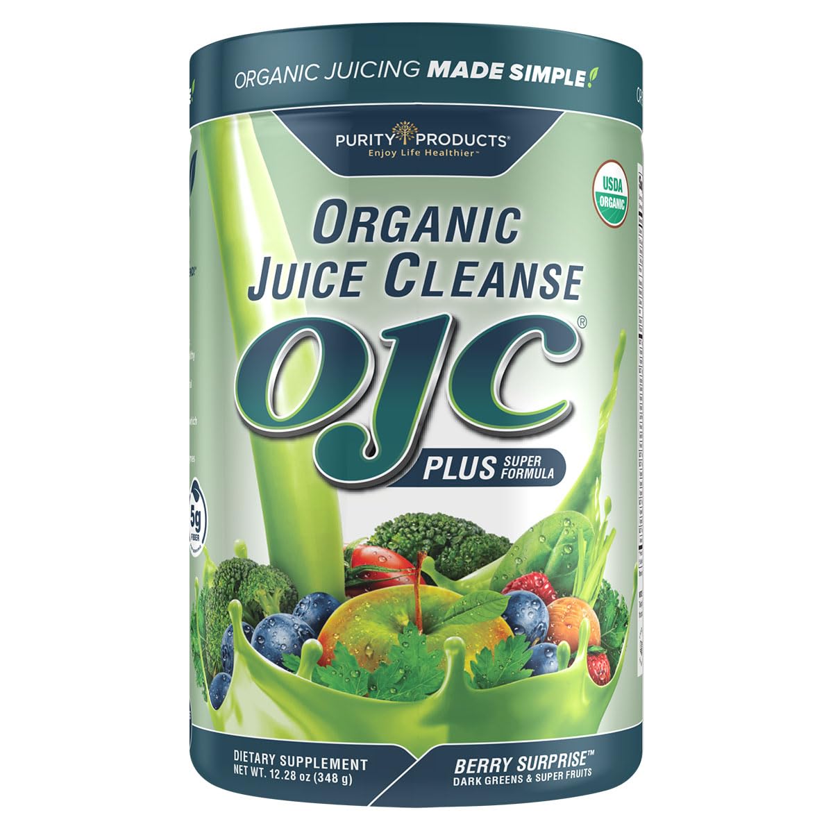 Certified Organic Juice Cleanse OJC Plus Berry Surprise - Purity Products - 30+ Organic 