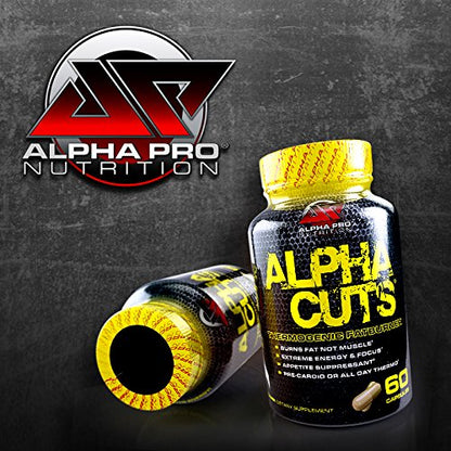 ALPHA CUTS Capsules Fat Burner Thermogenic Men Women Pre Cardio Workout Weight Loss