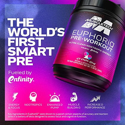 MuscleTech Pre Workout Powder EuphoriQ PreWorkout Smart Pre Workout Powder