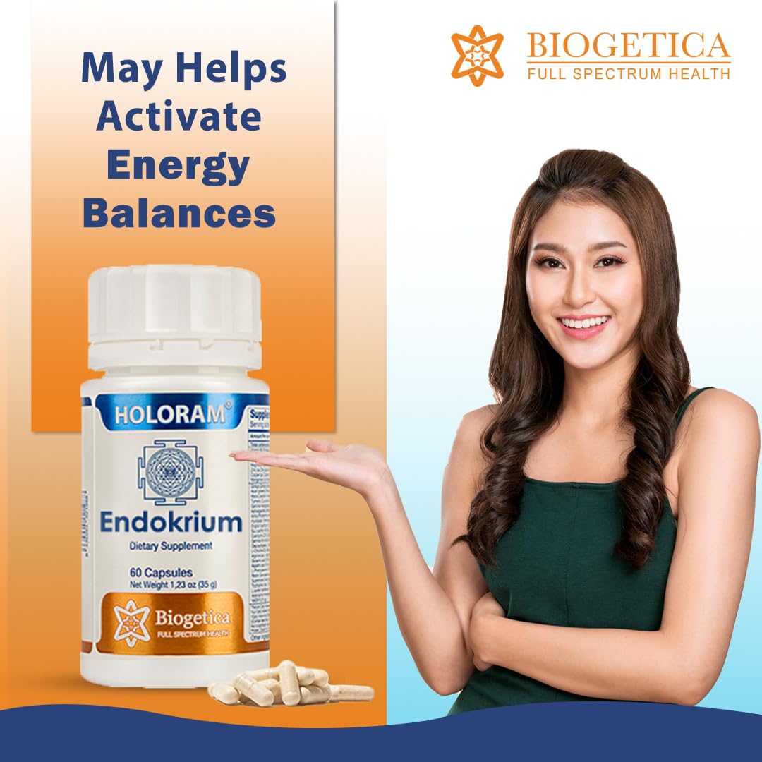 Biogetica Holoram Endokrium Supplement: 60 Capsules of 100% Vegan - Sage, Cimicifuga, Rosemary