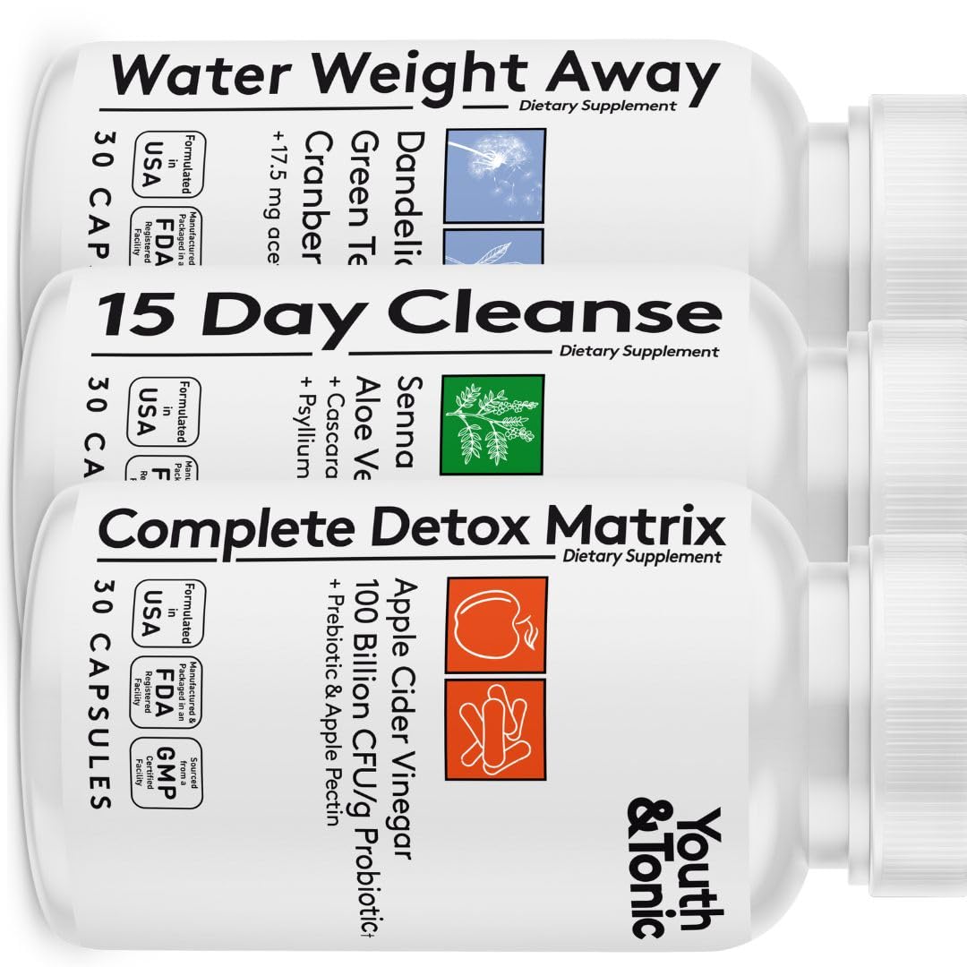 3pk Detox Cleanse Kick Off Weight Management | Colon Cleanser + Water